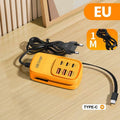 6-in-1 Desktop Charging Station | USB-A & PD Type-C Hub USB Charging Station P3 EU Yellow 3USB 3C