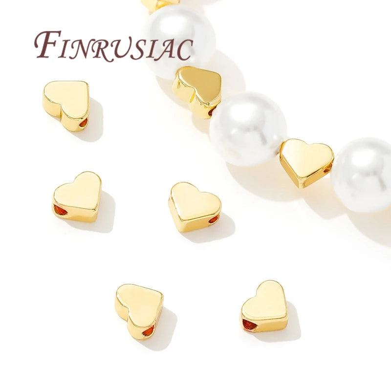 Heart Spacer Beads 18K Gold Plated – DIY Jewelry Findings Jewelry Spacer Beads P3