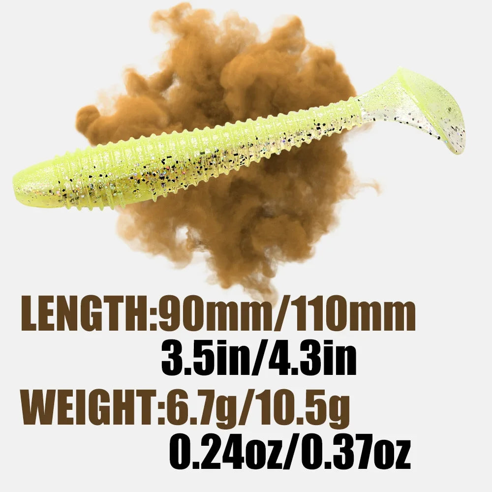 B&U Soft Swimbait Paddle Tail Lure – Pike Zander Bass Soft Fishing Lure P3