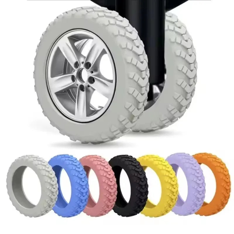 Silicone Luggage Wheel Covers – Quiet Caster Protectors 8-Pack Luggage Wheel Covers P3