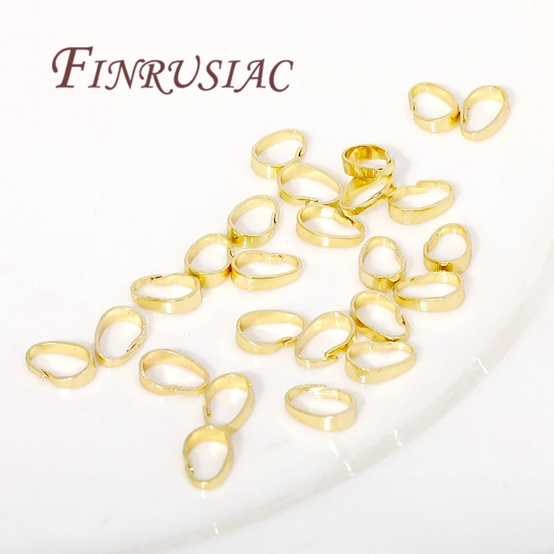18K Gold Plated Pendant Clip Clasps – DIY Necklace Connectors Jewelry Findings P3