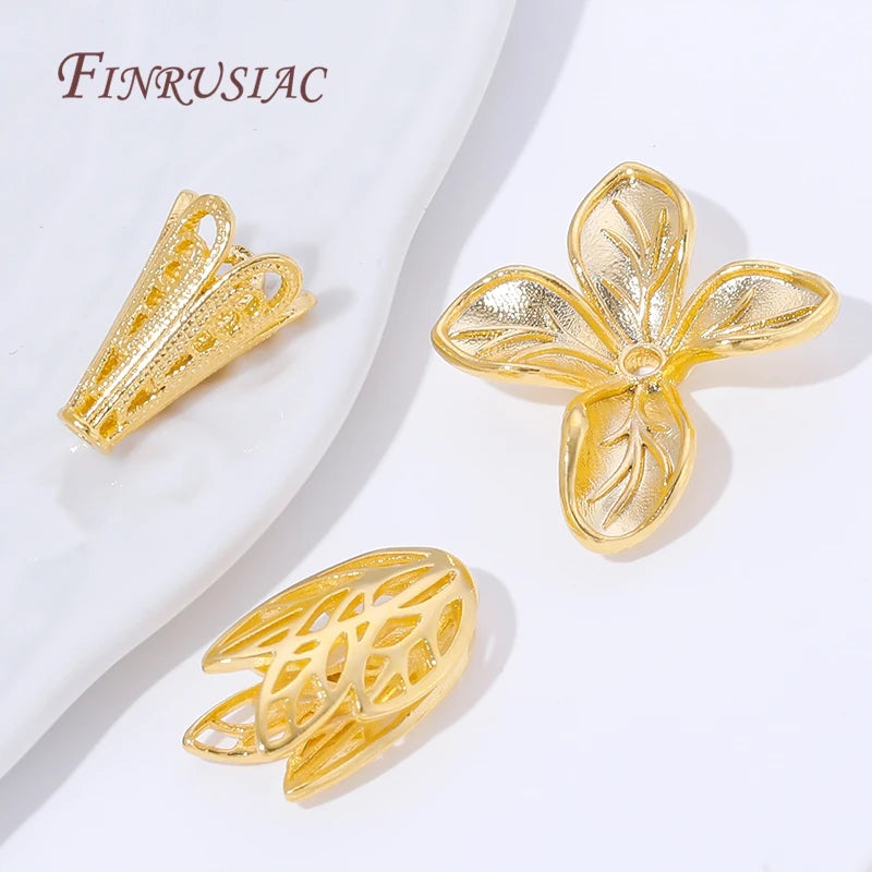 18K Gold Plated Filigree Cone Bead Caps – DIY Jewelry Findings Jewelry Bead Caps P3