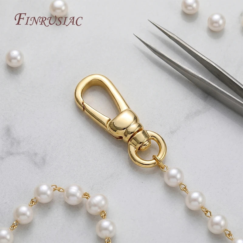 18K Gold Plated Swivel Lobster Clasp | Brass DIY Jewelry Finding Jewelry Clasp Finding P3
