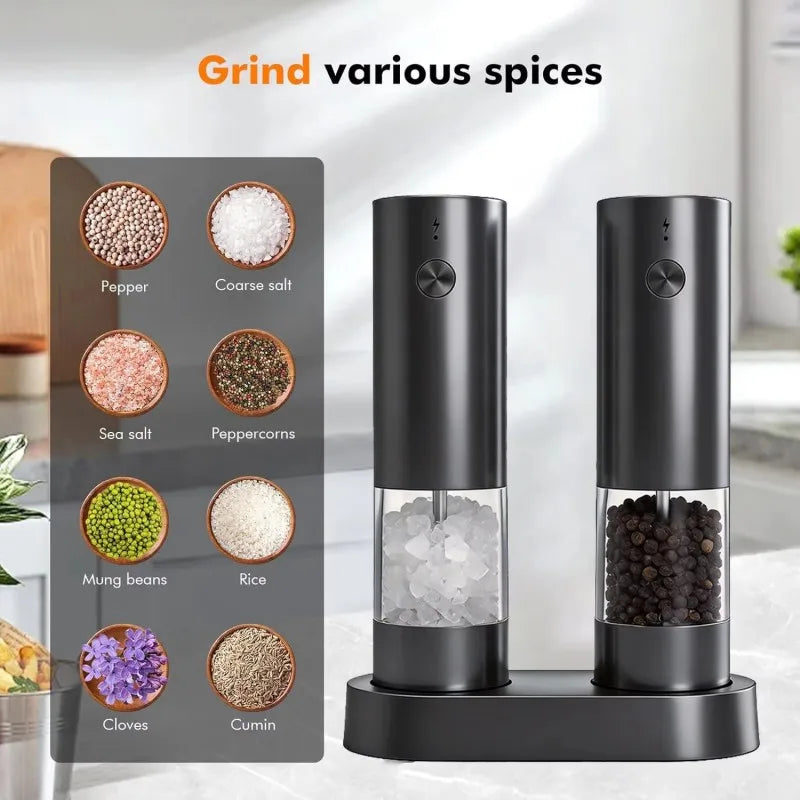 CLITON USB Rechargeable Electric Pepper & Salt Grinder Mill Electric Spice Grinder P3