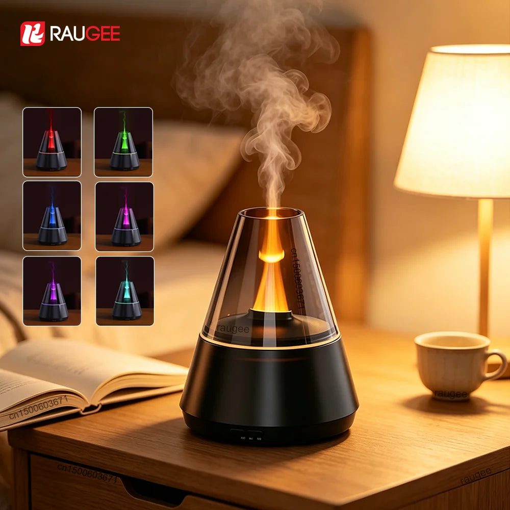 Raugee Mini Flame Aroma Diffuser & Humidifier 120ml USB Aroma Diffuser Humidifier P3