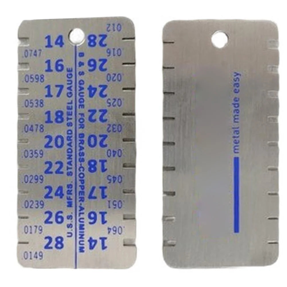 Stainless Steel Thickness Gauge 14–28 Plate Double-Sided Caliper Thickness Gauge Caliper P3