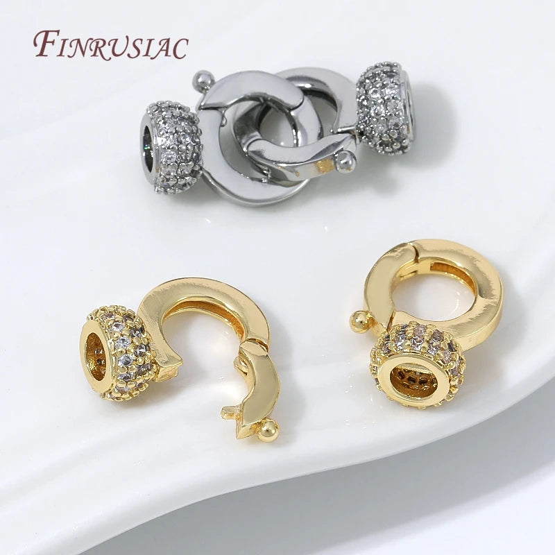18K Gold Plated Pave CZ Clasp Connector | DIY Jewelry Findings Jewelry Clasp Connector P3
