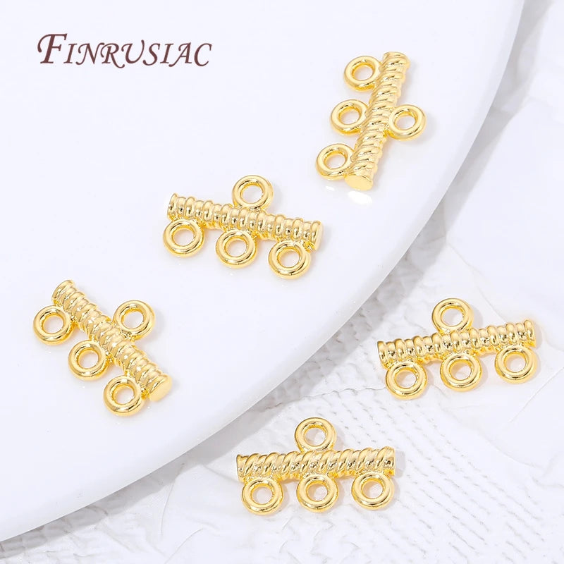 18K Gold Plated Multi Strand Brass Connectors | DIY Jewelry Jewelry Findings P3