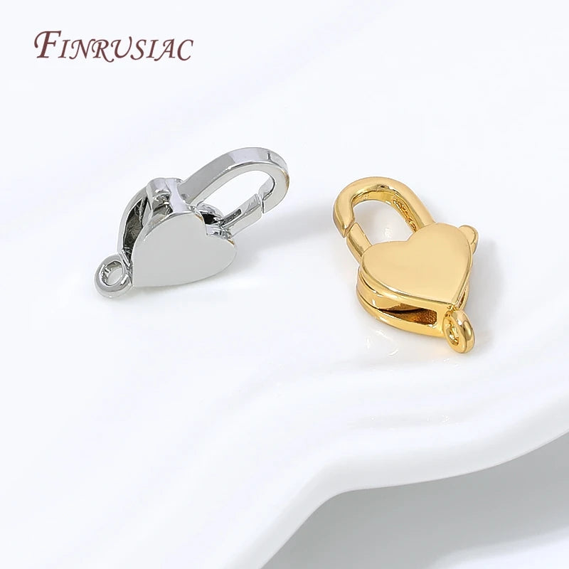 18K Gold Plated Heart Lobster Clasps – DIY Jewelry Findings Jewelry Making Clasp P3