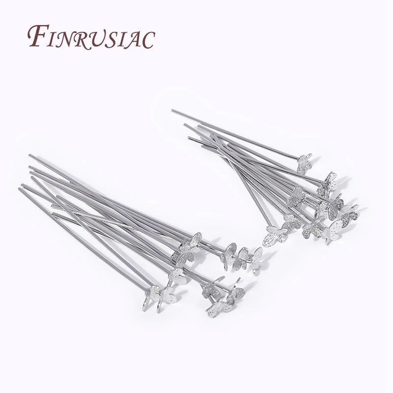 Butterfly Flat Head Pins 18K Gold Plated – 30mm & 40mm DIY Jewellery Jewelry Making Pins P3