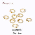 18K Gold Plated End Beads & Connecting Rings – DIY Jewelry Jewelry Findings P3 14K Real Gold Plated 20 pcs