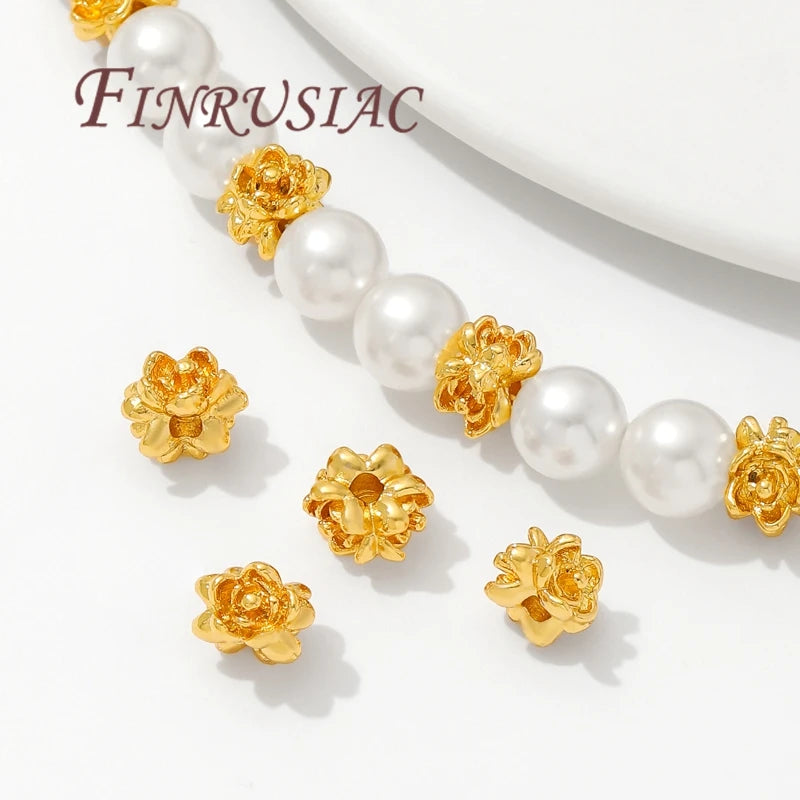 18K Gold Plated Spacer Beads for DIY Jewelry Making Jewelry Spacer Beads P3
