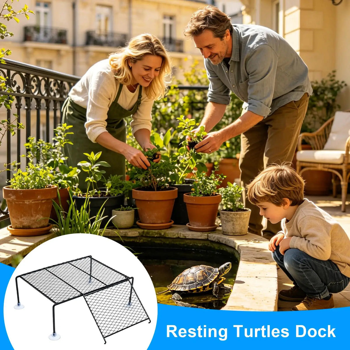 Turtle Basking Dock with Suction Cup Ramp – S, M & L Sizes Reptile Basking Dock P3