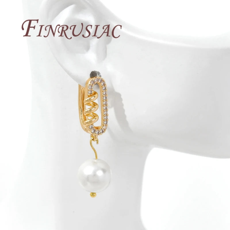 18K Gold Plated CZ Huggie Hoop Earring Findings – DIY Hoops Huggie Hoop Earrings P3