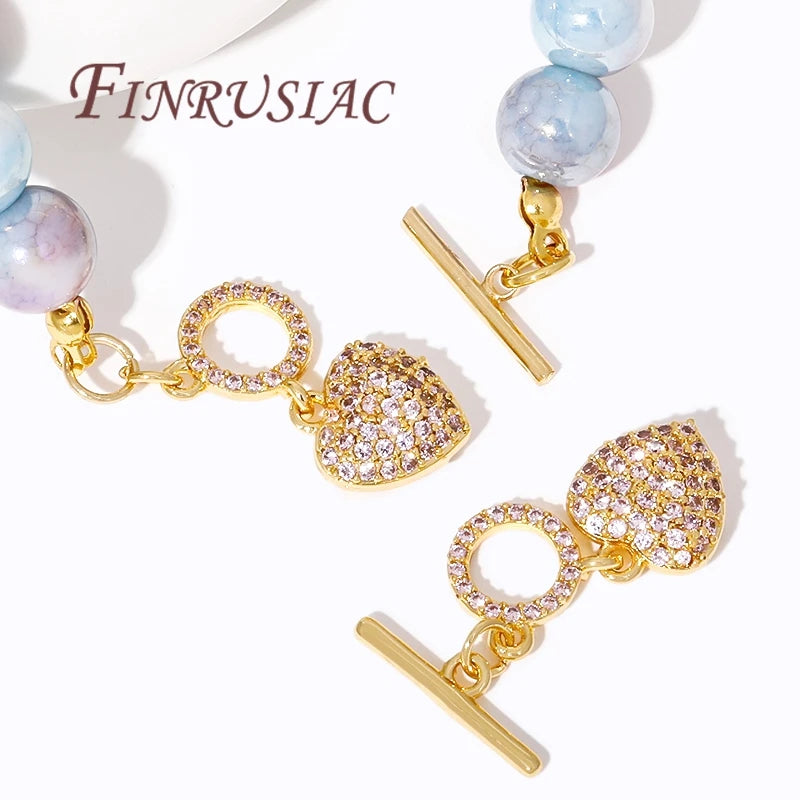 18K Gold Plated OT Toggle Clasp with Zircon | DIY Jewelry Jewelry Toggle Clasp P3