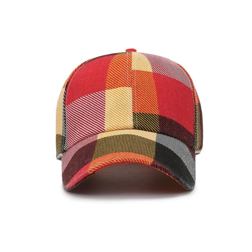 Plaid Baseball Cap – Unisex Adjustable Sun Hat | 4 Colors Baseball Cap P3