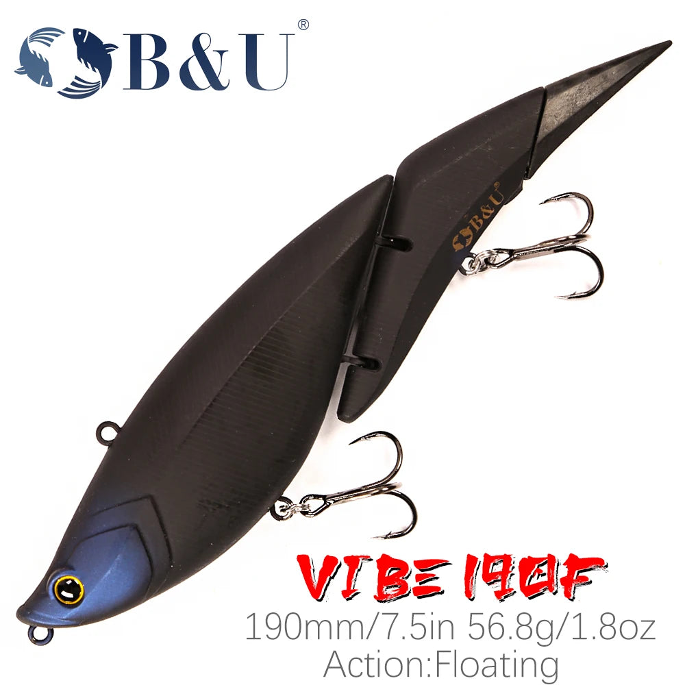 B&U 190mm Glider Swimbait Floating Lure – Bass Pike Zander Fishing Swimbait Lure P3