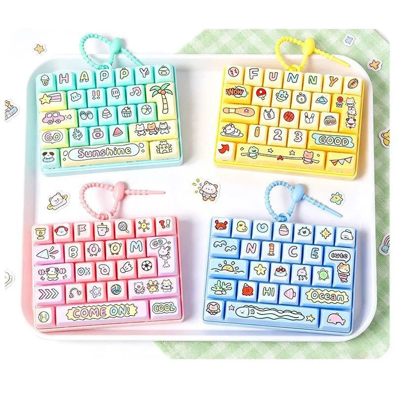 26-Key Fidget Keyboard Keychain Clicker Toy – Bag Pendant Gift Fidget Keychain Toy P3