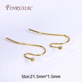 18K Gold Plated Earring Hooks | DIY Ear Wire Findings Earring Findings P3 18K Real Gold Plated 50 Pieces