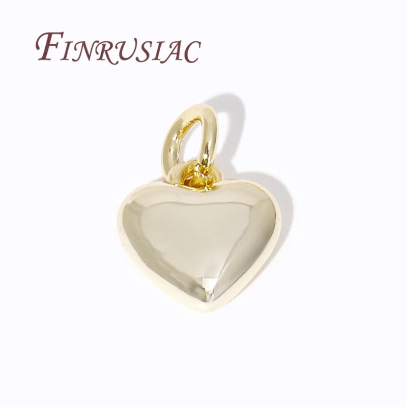 18K Gold Plated Heart Pendants for DIY Jewelry – 2 Sizes Jewelry Pendant Findings P3