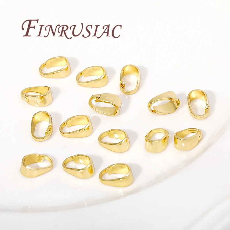 18K Gold Plated Pendant Clip Clasps – DIY Necklace Connectors Jewelry Findings P3