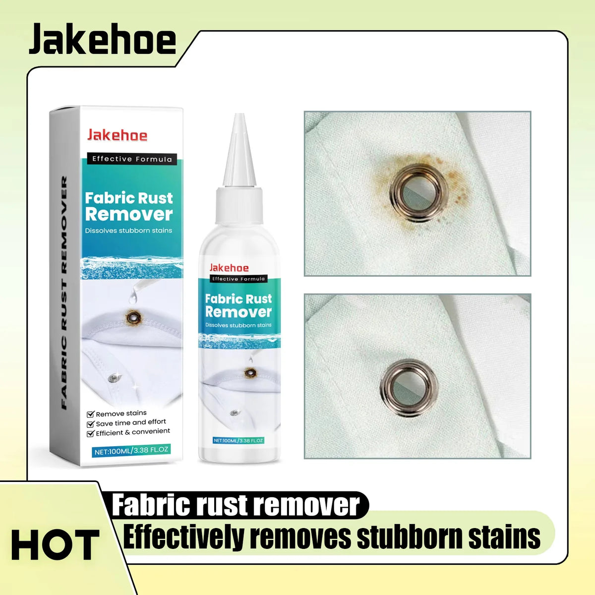 JAKEHOE Fabric Rust Remover 100ml | Clothing Stain Remover Fabric Stain Remover P3