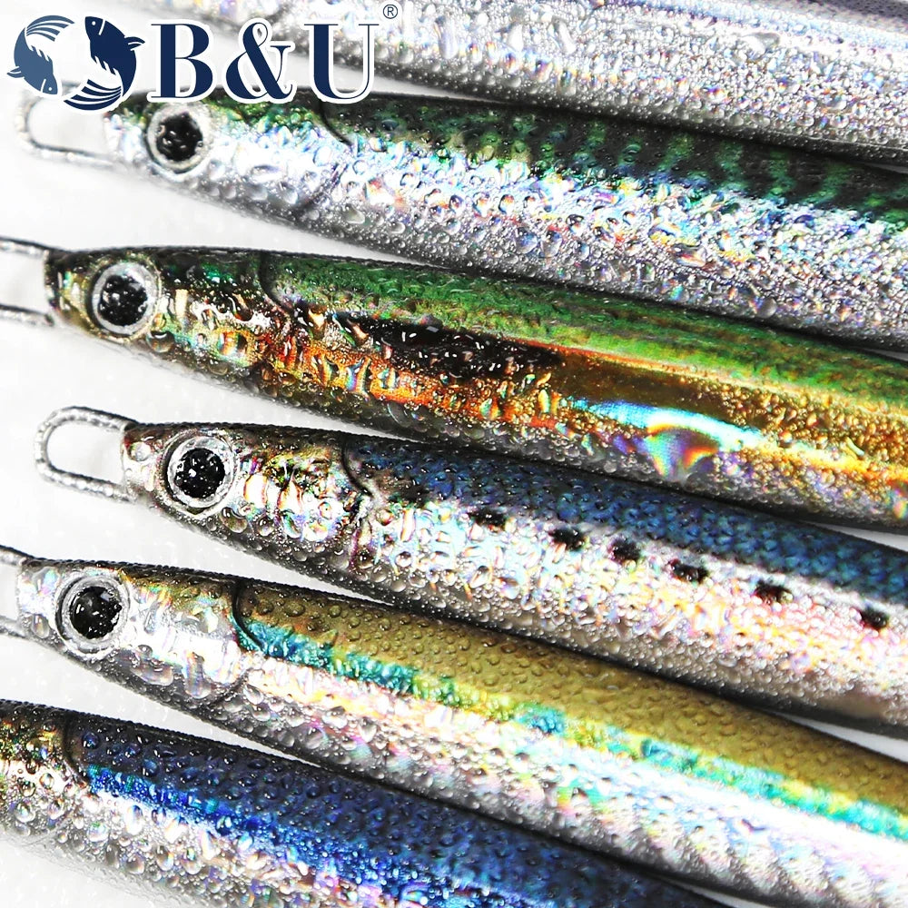 B&U 3D Metal Jig Spoon – UV Rattle Saltwater Fishing Lure Metal Fishing Jig P3