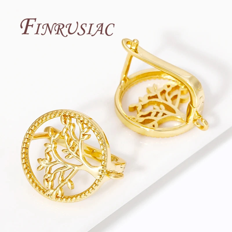 18K Gold Plated Life Tree Earring Hooks – DIY Jewelry Findings Earring Hooks Findings P3