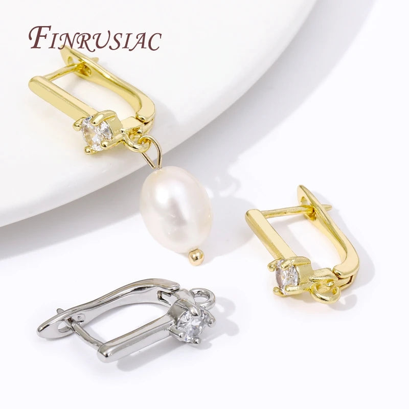 18K Gold Plated Earring Clasps DIY Earwire Fastener Findings Earring Clasps Findings P3
