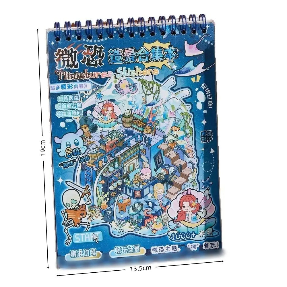 Horror 3D Miniature Scene Sticker Book – 20 Sheets DIY Craft Kids Sticker Book P3