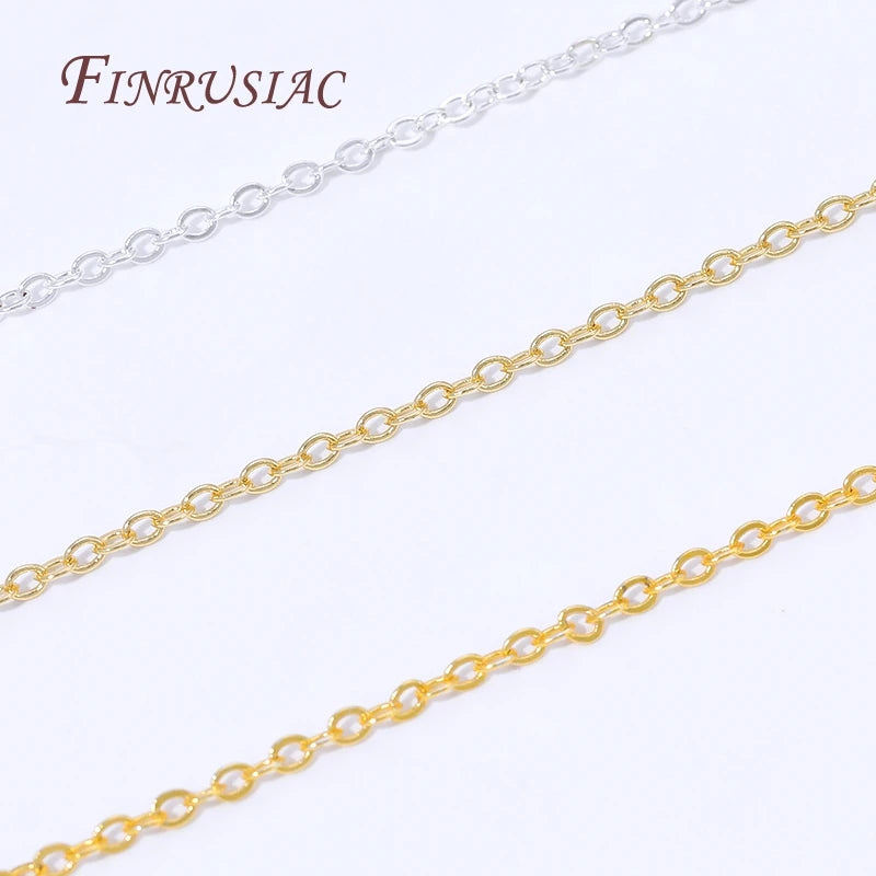 18K Gold Plated O Link Chain Necklace 45cm | DIY Jewelry 2/4/6pc Gold Chain Necklace P3