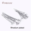 18K Gold-Plated Brass Flower Pins – DIY Earring Findings 10/20pc Jewelry Making Findings P3 Rhodium Plated-40mm 20 pieces