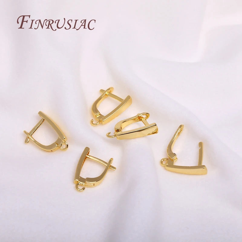 18K Gold Plated Brass Earring Hooks – DIY Jewelry Findings Earring Hooks P3