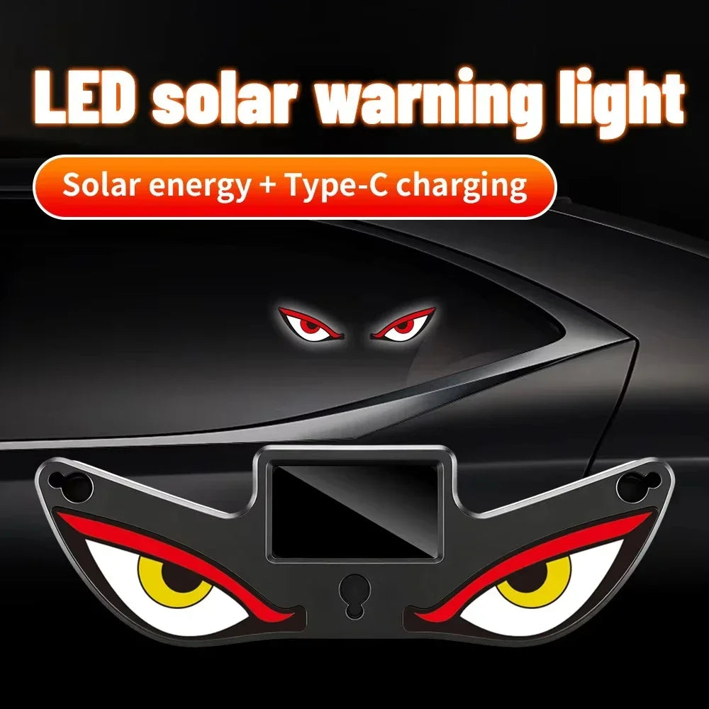 Solar USB Car Demon Eye LED Ambient Light | Breathing Neon Car Atmosphere Light P3