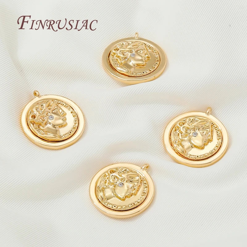18K Gold Plated Elizabeth Charm Pendants | DIY Jewelry Making Jewelry Charm Pendant P3
