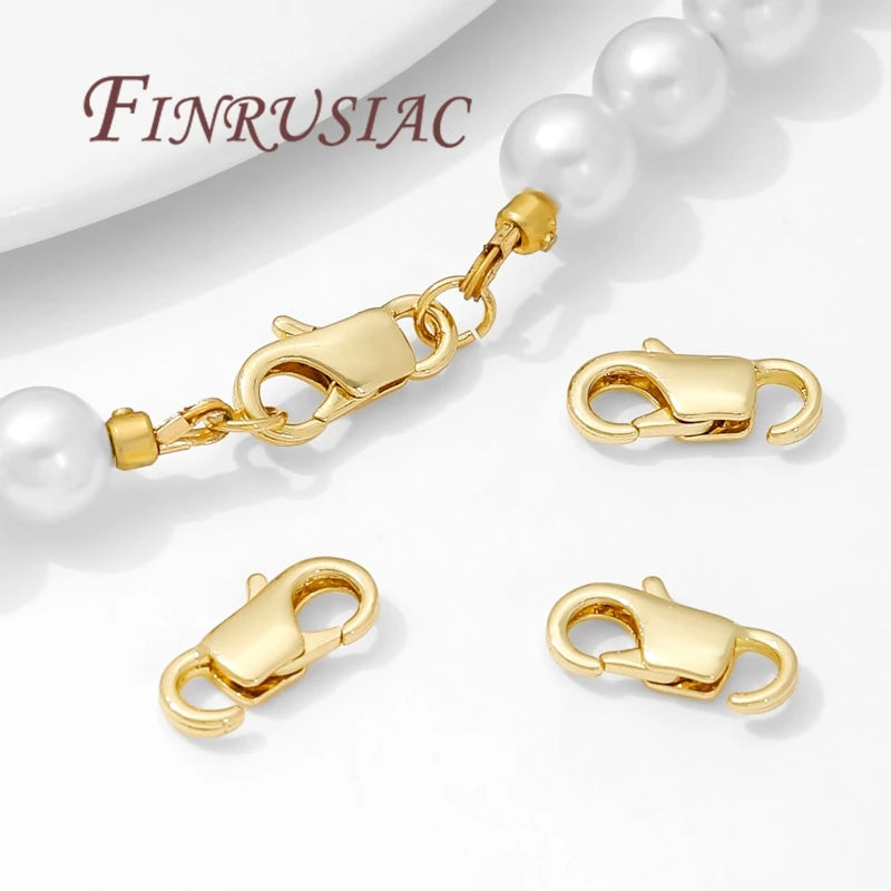18K Gold Plated Lobster Clasps for Bracelet & Necklace DIY Jewelry Clasp Connector P3