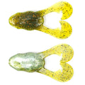B&U Frog Floating Soft Bait – Curved Tail Bass Lure 3 Pack Soft Fishing Lure P3 GREEN WHITE 3PCS-73mm-6g