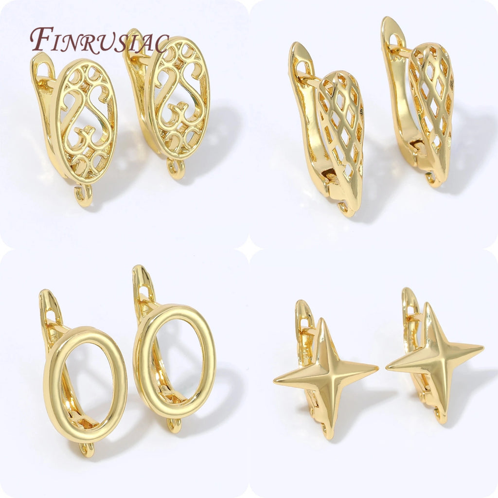18K Gold Plated Lever Back Earring Findings | DIY Jewelry Earring Findings P3