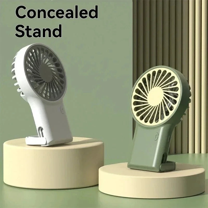 Cute Cartoon Mini Fan – USB-C Rechargeable Handheld Desk Fan Portable Mini Fan P3