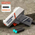 NOCCLILI Mini Soft Bullet Blaster – Interactive Shooting Toy Soft Bullet Blaster Toy P3 Style A Gray