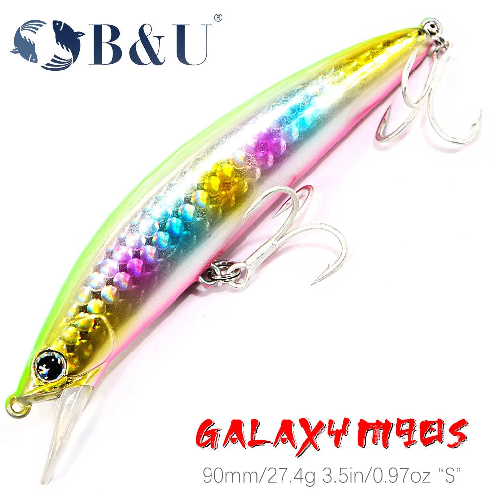 B&U 90mm Sinking Minnow Lure – Saltwater & Freshwater Sinking Minnow Lure P3