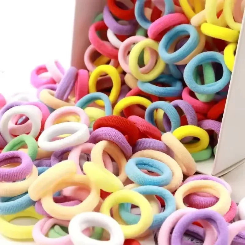 200PCS Colorful Nylon Elastic Hair Ties for Girls | Ponytail Bands Elastic Hair Ties P3