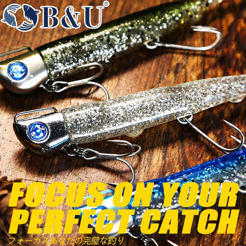 B&U Sand Eel 33g Saltwater Soft Lure – Sea Bass Swimbait Saltwater Soft Lure P3