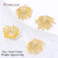 18K Gold Plated Brass Flower Bead Caps | DIY Jewelry Findings Jewelry Bead Caps P3 18K Gold Plated 4 pcs