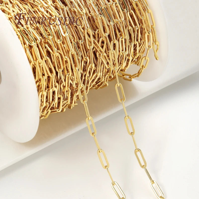 18K Gold Plated Brass Chain 1M – DIY Necklace & Bracelet DIY Jewelry Chain P3