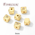 8mm Square Spacer Beads 18K Gold Plated – DIY Jewelry Findings Jewelry Spacer Beads P3 18K Gold Plated 5 pcs