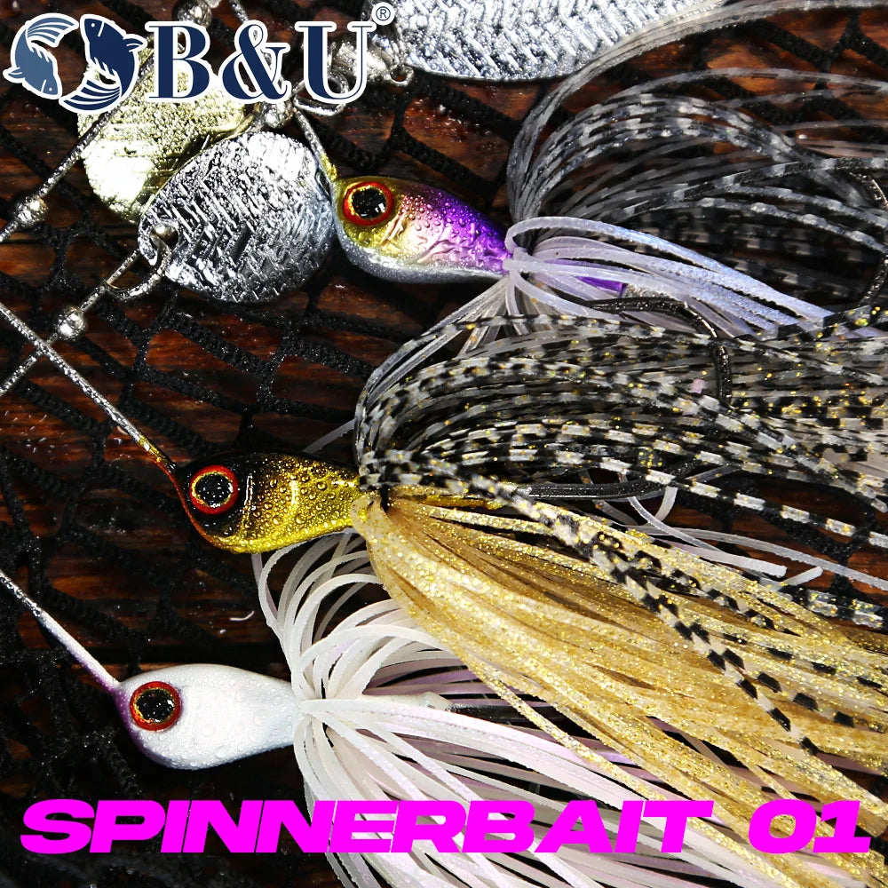 B&U Dual Blade Spinnerbait Lure – Bass & Pike Freshwater/Saltwater Spinnerbait Fishing Lure P3