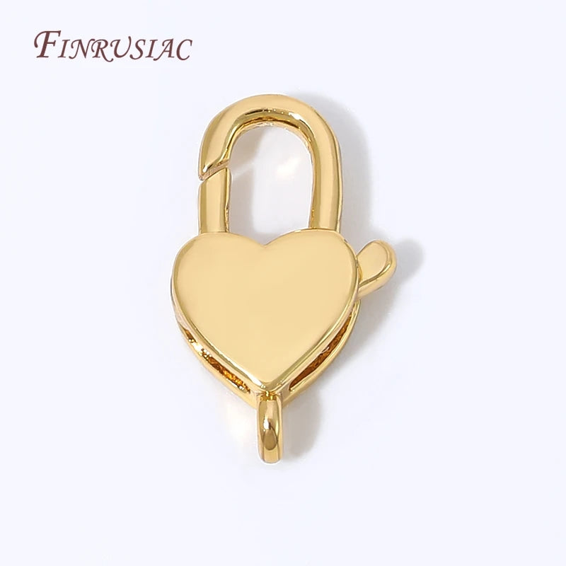 18K Gold Plated Heart Lobster Clasps – DIY Jewelry Findings Jewelry Making Clasp P3
