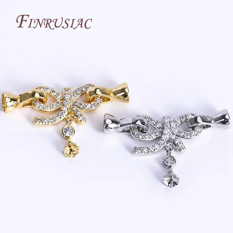 18K Gold Plated Bowknot Connector Clasp – DIY Jewelry Finding Jewelry Clasp Finding P3