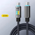 100W USB-C to USB-C Fast Charging Cable | 6A High-Speed Data USB-C Charging Cable P3 Black 1.5m